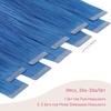 WENNALIFE Tape in Hair Extensions Human Hair Blue Tape in Extensions, 10pcs 25g 14 inch Remy Invisible Tape Ins Straight Colored Soft Real Human Hair Tape in Extensions Refill Set Extensions
