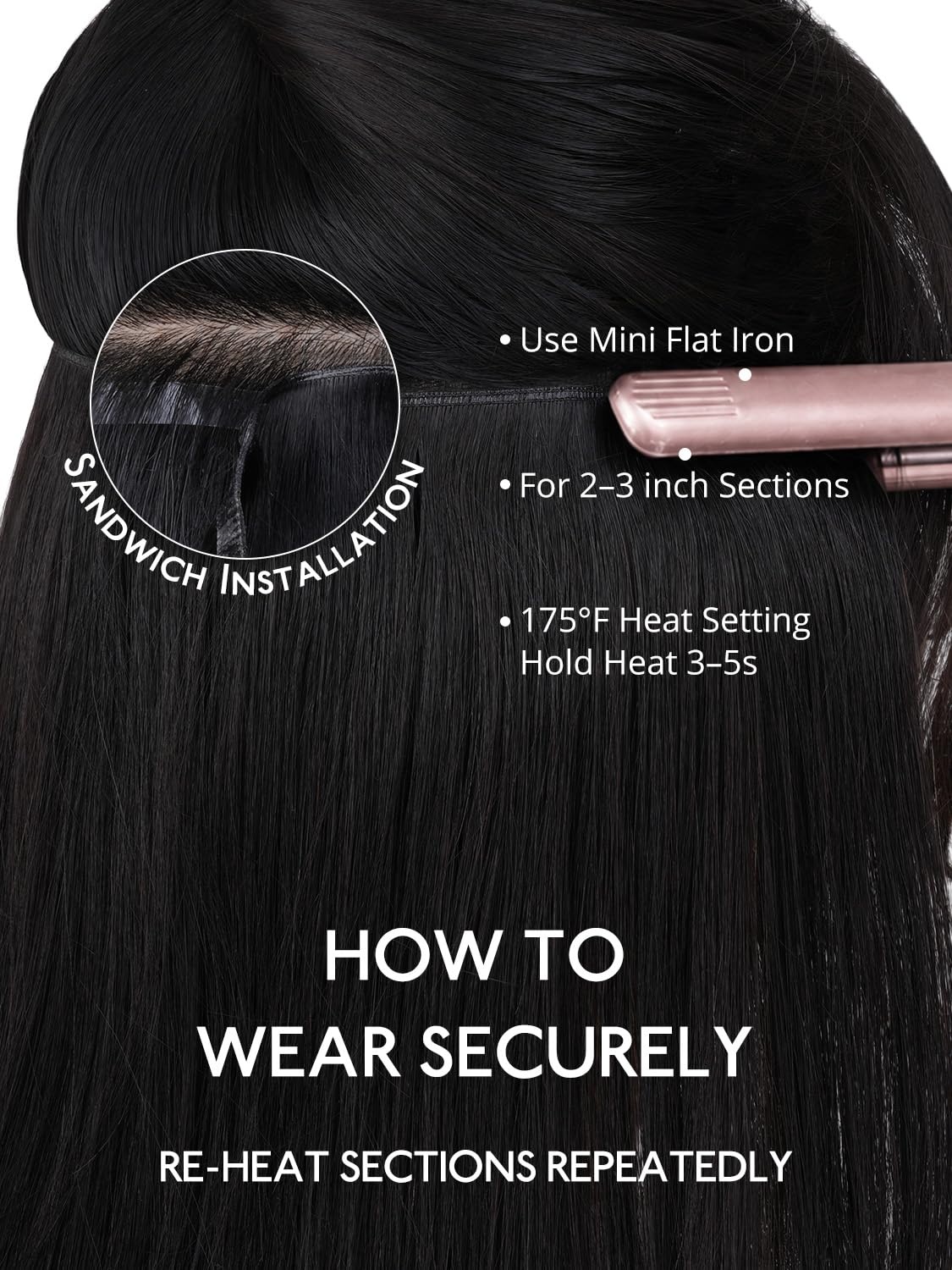 image:imageWENNALIFE Genius Weft Tape in Hair Extensions Human Hair 18 Inch 60g Natural Black Tape Ins Luxury Remy Hair Extensions Invisible Fuller Volume Reusable 10 Wide Weft18A613A Dirty Blonde Highlighted Bleach Blonde