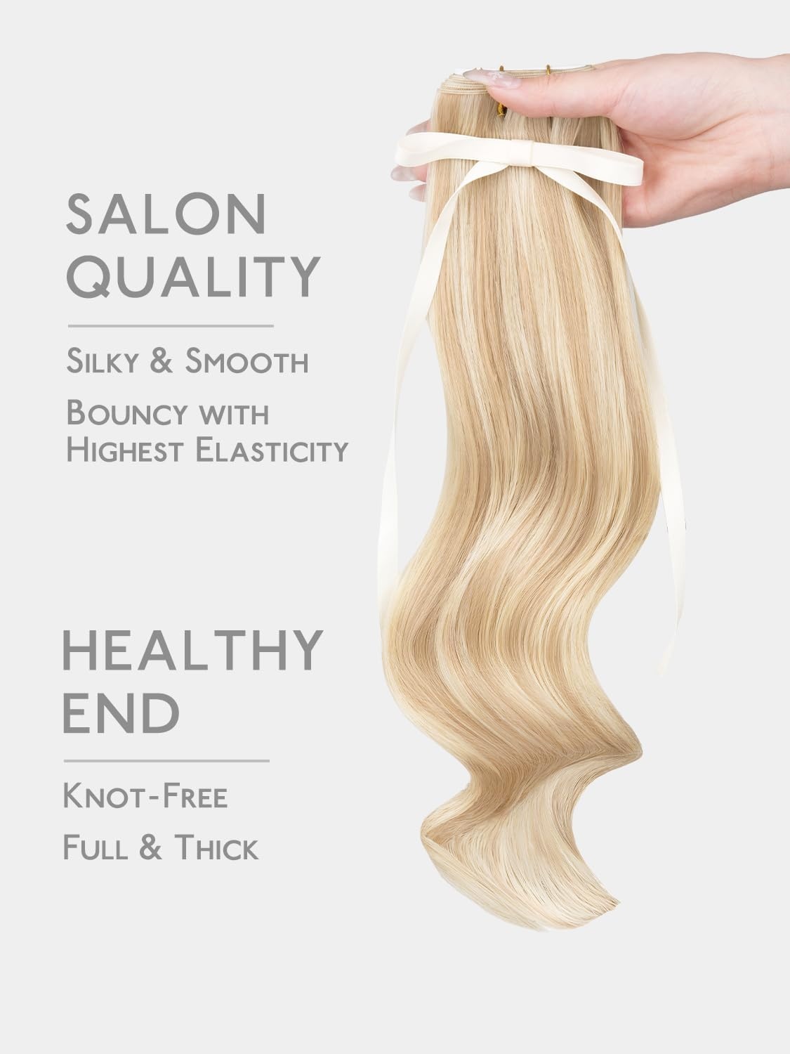 image:imageWENNALIFE Genius Weft Tape in Hair Extensions Human Hair 18 Inch 60g Natural Black Tape Ins Luxury Remy Hair Extensions Invisible Fuller Volume Reusable 10 Wide Weft18A613A Dirty Blonde Highlighted Bleach Blonde