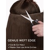 WENNALIFE Genius Weft Tape in Hair Extensions Human Hair 18 Inch 60g Natural Black Tape Ins Luxury Remy Hair Extensions Invisible Fuller Volume Reusable 10″ Wide Weft(#4 Chocolate Brown)