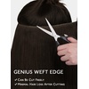 WENNALIFE Genius Weft Tape in Hair Extensions Human Hair 18 Inch 60g Natural Black Tape Ins Luxury Remy Hair Extensions Invisible Fuller Volume Reusable 10″ Wide Weft(#2 Dark Brown)