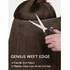 WENNALIFE Genius Weft Tape in Hair Extensions Human Hair 18 Inch 60g Natural Black Tape Ins Luxury Remy Hair Extensions Invisible Fuller Volume Reusable 10″ Wide Weft(#5 Muted Light Brown Brunette)