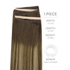 WENNALIFE Genius Weft Tape in Hair Extensions Human Hair 18 Inch 60g Natural Black Tape Ins Luxury Remy Hair Extensions Invisible Fuller Volume Reusable 10″ Wide Weft(#4/27/4 Balayage Chocolate Brown to Caramel Blonde)