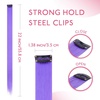 WENNALIFE Hair Tinsel Tape in Hair Extensions, Golden Brown 12PCS 24 Inch Invisible Tape in Extensions Quick Install Glitter Tinsel Hair Extensions Sparkle Fairy Party Hair Accessories for Women(12-#Light Purple)