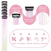 WENNALIFE Hair Tinsel Tape in Hair Extensions, Golden Brown 12PCS 24 Inch Invisible Tape in Extensions Quick Install Glitter Tinsel Hair Extensions Sparkle Fairy Party Hair Accessories for Women(C-#Bright White)