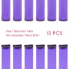 WENNALIFE Hair Tinsel Tape in Hair Extensions, Golden Brown 12PCS 24 Inch Invisible Tape in Extensions Quick Install Glitter Tinsel Hair Extensions Sparkle Fairy Party Hair Accessories for Women(12-#Light Purple)