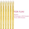 WENNALIFE Hair Tinsel Tape in Hair Extensions, Golden Brown 12PCS 24 Inch Invisible Tape in Extensions Quick Install Glitter Tinsel Hair Extensions Sparkle Fairy Party Hair Accessories for Women(T-#Champagne)