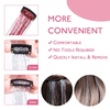 WENNALIFE Hair Tinsel Tape in Hair Extensions, Golden Brown 12PCS 24 Inch Invisible Tape in Extensions Quick Install Glitter Tinsel Hair Extensions Sparkle Fairy Party Hair Accessories for Women(C-#Red)
