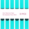 WENNALIFE Hair Tinsel Tape in Hair Extensions, Golden Brown 12PCS 24 Inch Invisible Tape in Extensions Quick Install Glitter Tinsel Hair Extensions Sparkle Fairy Party Hair Accessories for Women(12-#Teal)
