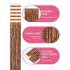 WENNALIFE Hair Tinsel Tape in Hair Extensions, Golden Brown 12PCS 24 Inch Invisible Tape in Extensions Quick Install Glitter Tinsel Hair Extensions Sparkle Fairy Party Hair Accessories for Women(#GoldenBrown)