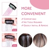 WENNALIFE Hair Tinsel Tape in Hair Extensions, Golden Brown 12PCS 24 Inch Invisible Tape in Extensions Quick Install Glitter Tinsel Hair Extensions Sparkle Fairy Party Hair Accessories for Women(C-#Bright White)