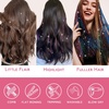 WENNALIFE Hair Tinsel Tape in Hair Extensions, Golden Brown 12PCS 24 Inch Invisible Tape in Extensions Quick Install Glitter Tinsel Hair Extensions Sparkle Fairy Party Hair Accessories for Women(T-#Black)