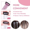 WENNALIFE Hair Tinsel Tape in Hair Extensions, Golden Brown 12PCS 24 Inch Invisible Tape in Extensions Quick Install Glitter Tinsel Hair Extensions Sparkle Fairy Party Hair Accessories for Women(C-#Pink)