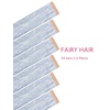 WENNALIFE Hair Tinsel Tape in Hair Extensions, Golden Brown 12PCS 24 Inch Invisible Tape in Extensions Quick Install Glitter Tinsel Hair Extensions Sparkle Fairy Party Hair Accessories for Women(#Silver)