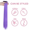 WENNALIFE Hair Tinsel Tape in Hair Extensions, Golden Brown 12PCS 24 Inch Invisible Tape in Extensions Quick Install Glitter Tinsel Hair Extensions Sparkle Fairy Party Hair Accessories for Women(12-#Light Purple)