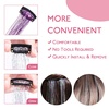WENNALIFE Hair Tinsel Tape in Hair Extensions, Golden Brown 12PCS 24 Inch Invisible Tape in Extensions Quick Install Glitter Tinsel Hair Extensions Sparkle Fairy Party Hair Accessories for Women(C-#Purple)