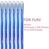 WENNALIFE Hair Tinsel Tape in Hair Extensions, Golden Brown 12PCS 24 Inch Invisible Tape in Extensions Quick Install Glitter Tinsel Hair Extensions Sparkle Fairy Party Hair Accessories for Women(T-#Treasure Blue)