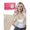 WENNALIFE Genius Weft Tape in Hair Extensions Human Hair 18 Inch 60g Natural Black Tape Ins Luxury Remy Hair Extensions Invisible Fuller Volume Reusable 10″ Wide Weft(#17A/60A Ash Blonde Highlighted Platinum Blonde)