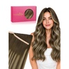 WENNALIFE Genius Weft Tape in Hair Extensions Human Hair 18 Inch 60g Natural Black Tape Ins Luxury Remy Hair Extensions Invisible Fuller Volume Reusable 10″ Wide Weft(#4/27/4 Balayage Chocolate Brown to Caramel Blonde)