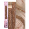 WENNALIFE Hair Tinsel Tape in Hair Extensions, Golden Brown 12PCS 24 Inch Invisible Tape in Extensions Quick Install Glitter Tinsel Hair Extensions Sparkle Fairy Party Hair Accessories for Women(#GoldenBrown)