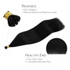 WENNALIFE I Tip Hair Extensions Human Hair, 50g 50s 18 Inch Jet Black Remy Itip Human Hair Extensions Invisible Itips Straight I Tips Fusion Extensions Real Human Hair