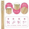 WENNALIFE Light Blonde Highlighted Golden Blonde Clip in Hair Extensions Real Human Hair 35g 6pcs 22 Inch Colored Hair Extensions for Kids Women Colorful Hair Pieces Pop-up Style Straight Extensiones