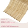 WENNALIFE Light Blonde Highlighted Golden Blonde Clip in Hair Extensions Real Human Hair 35g 6pcs 22 Inch Colored Hair Extensions for Kids Women Colorful Hair Pieces Pop-up Style Straight Extensiones