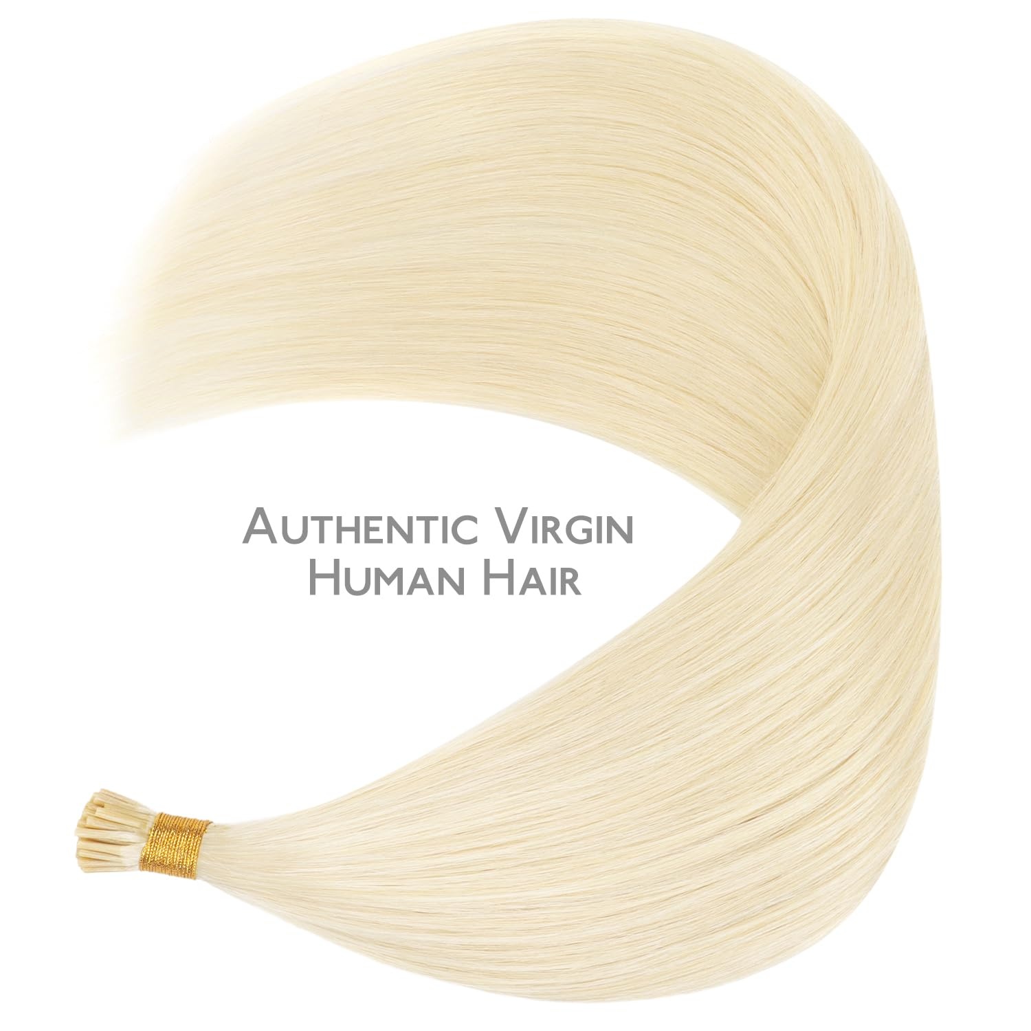 image:imageWENNALlFE Mini Flat Tip Hair Extensions Human Hair 50g 60s 16 Inch Light Blonde Highlighted Golden Blonde Remy Hair K Tip Hair Extensions Seamless Keratin Extensions De CabelloI60A Platinum Blonde