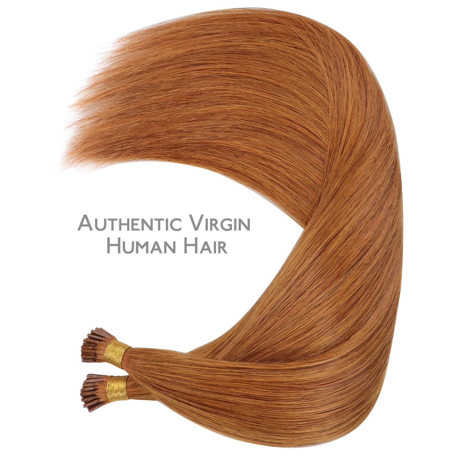 image:imageWENNALlFE Mini Flat Tip Hair Extensions Human Hair 50g 60s 16 Inch Light Blonde Highlighted Golden Blonde Remy Hair K Tip Hair Extensions Seamless Keratin Extensions De CabelloI30 Auburn Ginger