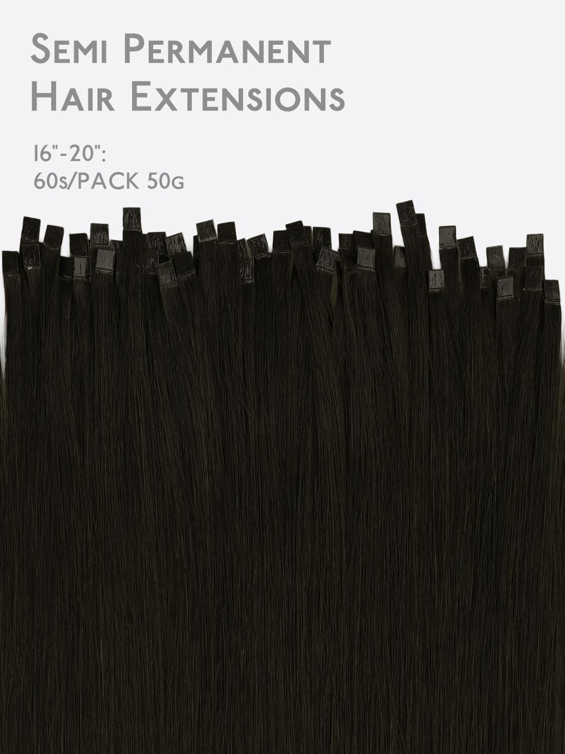 image:imageWENNALlFE Mini Flat Tip Hair Extensions Human Hair 50g 60s 16 Inch Light Blonde Highlighted Golden Blonde Remy Hair K Tip Hair Extensions Seamless Keratin Extensions De CabelloF1B Natural Black