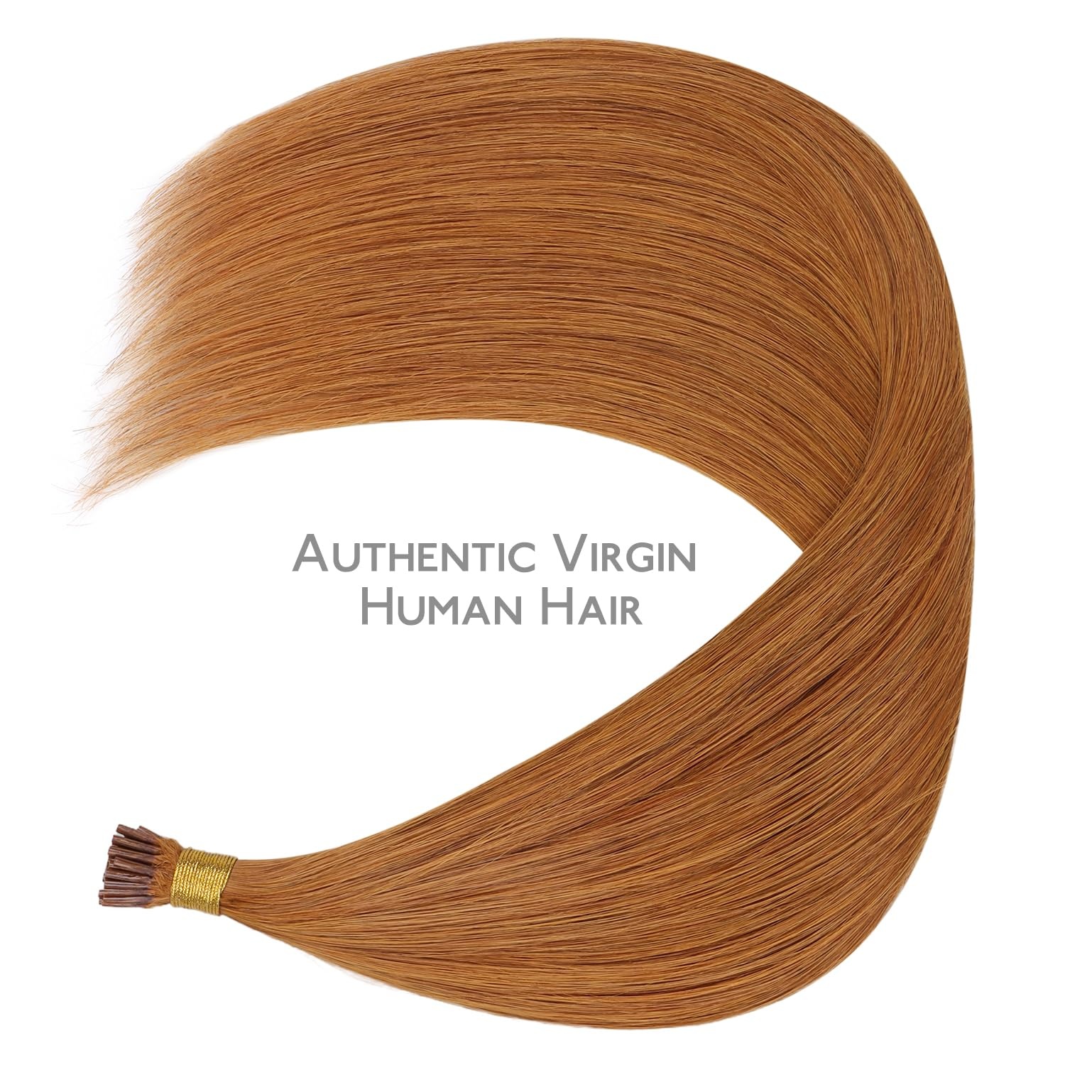 image:imageWENNALlFE Mini Flat Tip Hair Extensions Human Hair 50g 60s 16 Inch Light Blonde Highlighted Golden Blonde Remy Hair K Tip Hair Extensions Seamless Keratin Extensions De CabelloI30 Auburn Ginger