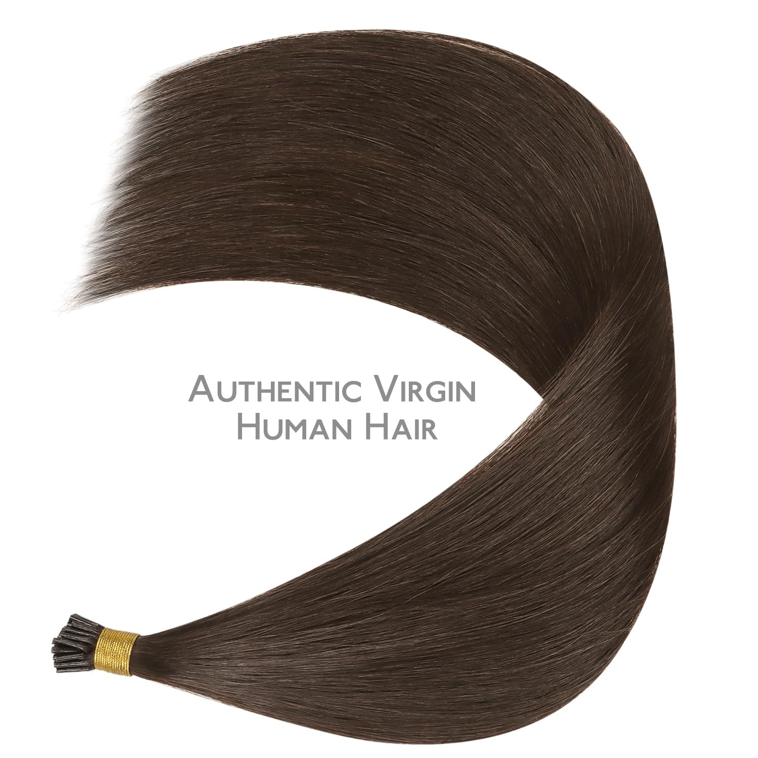 image:imageWENNALlFE Mini Flat Tip Hair Extensions Human Hair 50g 60s 16 Inch Light Blonde Highlighted Golden Blonde Remy Hair K Tip Hair Extensions Seamless Keratin Extensions De CabelloI4 Chocolate Brown