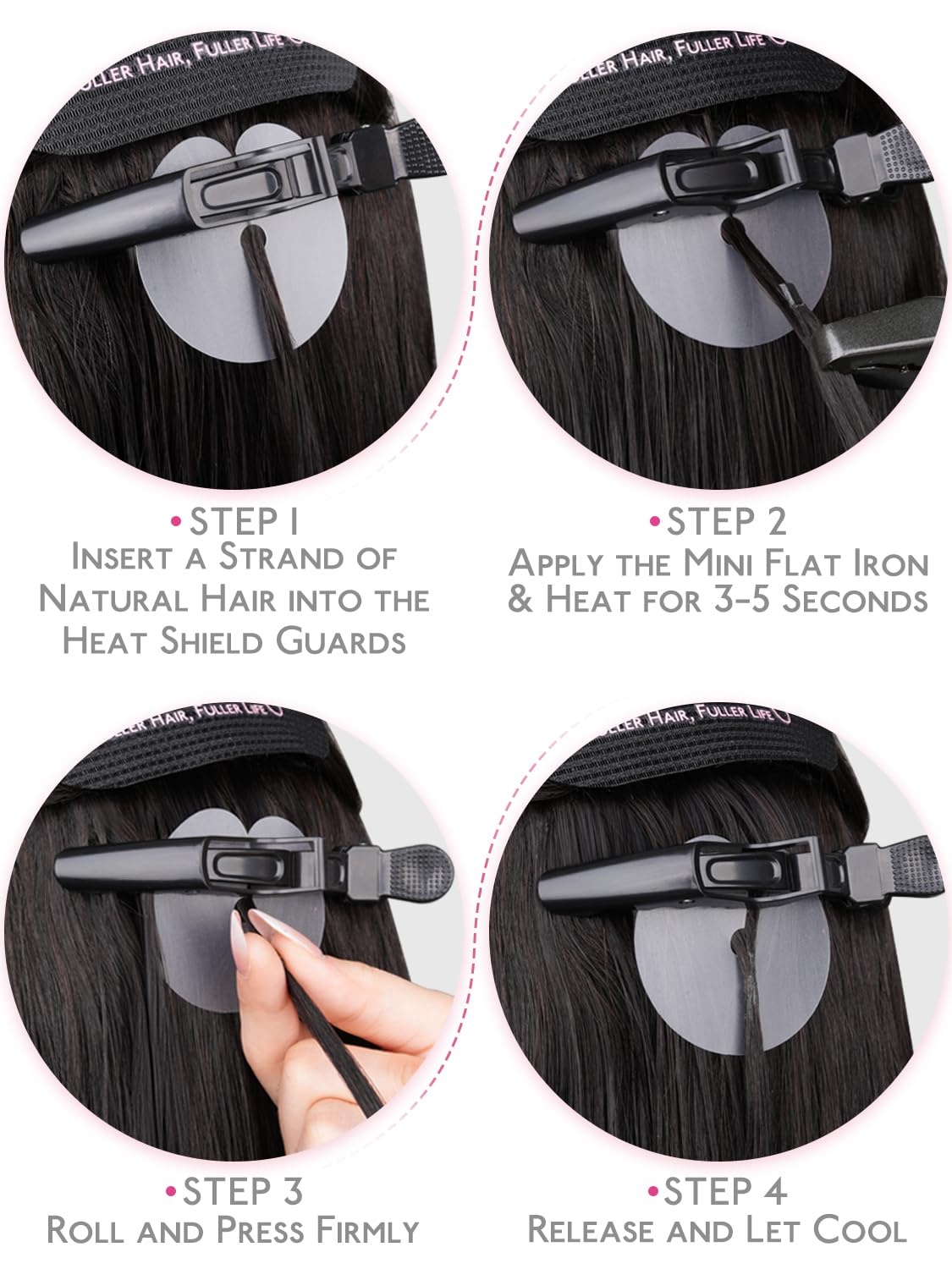 image:imageWENNALlFE Mini Flat Tip Hair Extensions Human Hair 50g 60s 16 Inch Light Blonde Highlighted Golden Blonde Remy Hair K Tip Hair Extensions Seamless Keratin Extensions De CabelloF1 Jet Black