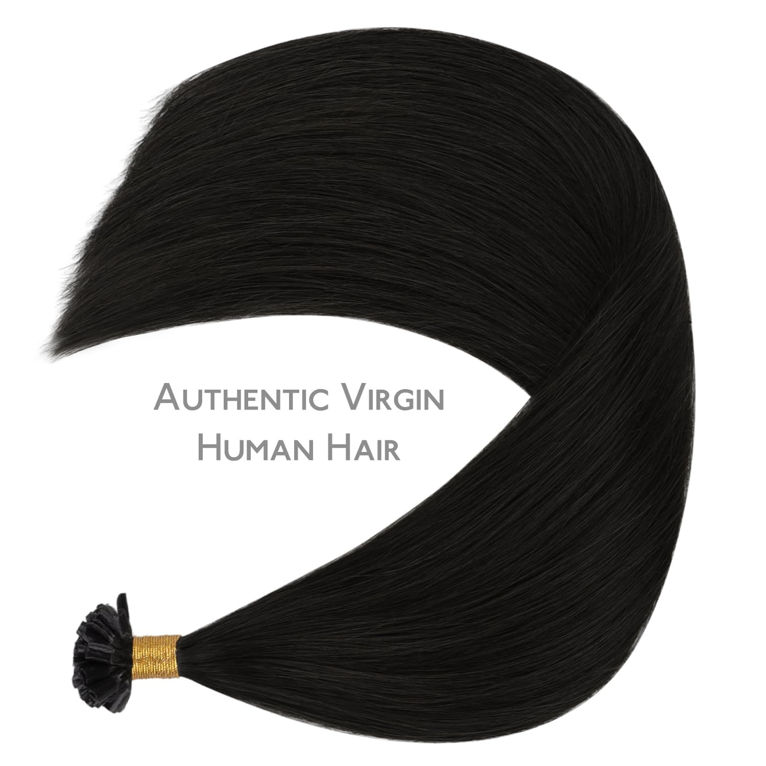 image:imageWENNALlFE Mini Flat Tip Hair Extensions Human Hair 50g 60s 16 Inch Light Blonde Highlighted Golden Blonde Remy Hair K Tip Hair Extensions Seamless Keratin Extensions De CabelloU1B Natural Black