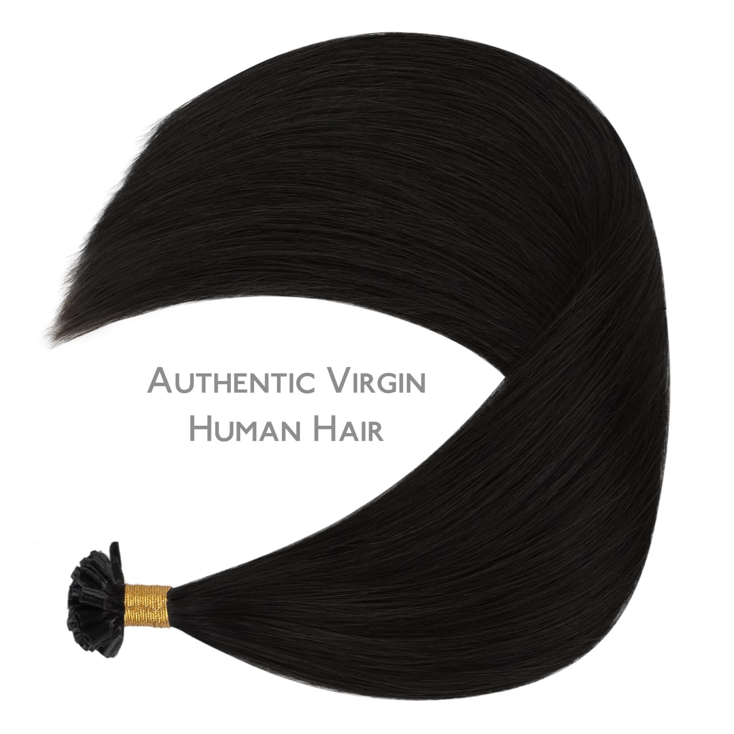 image:imageWENNALlFE Mini Flat Tip Hair Extensions Human Hair 50g 60s 16 Inch Light Blonde Highlighted Golden Blonde Remy Hair K Tip Hair Extensions Seamless Keratin Extensions De CabelloU1 Jet Black