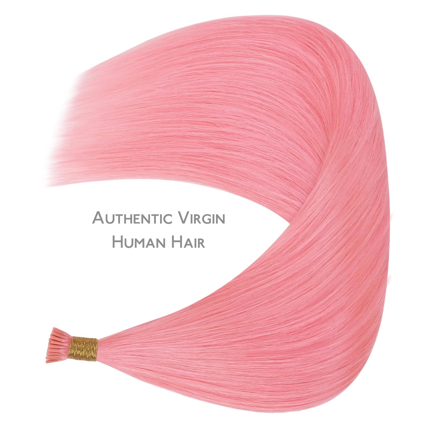 image:imageWENNALlFE Mini Flat Tip Hair Extensions Human Hair 50g 60s 16 Inch Light Blonde Highlighted Golden Blonde Remy Hair K Tip Hair Extensions Seamless Keratin Extensions De CabelloIPeach Pink