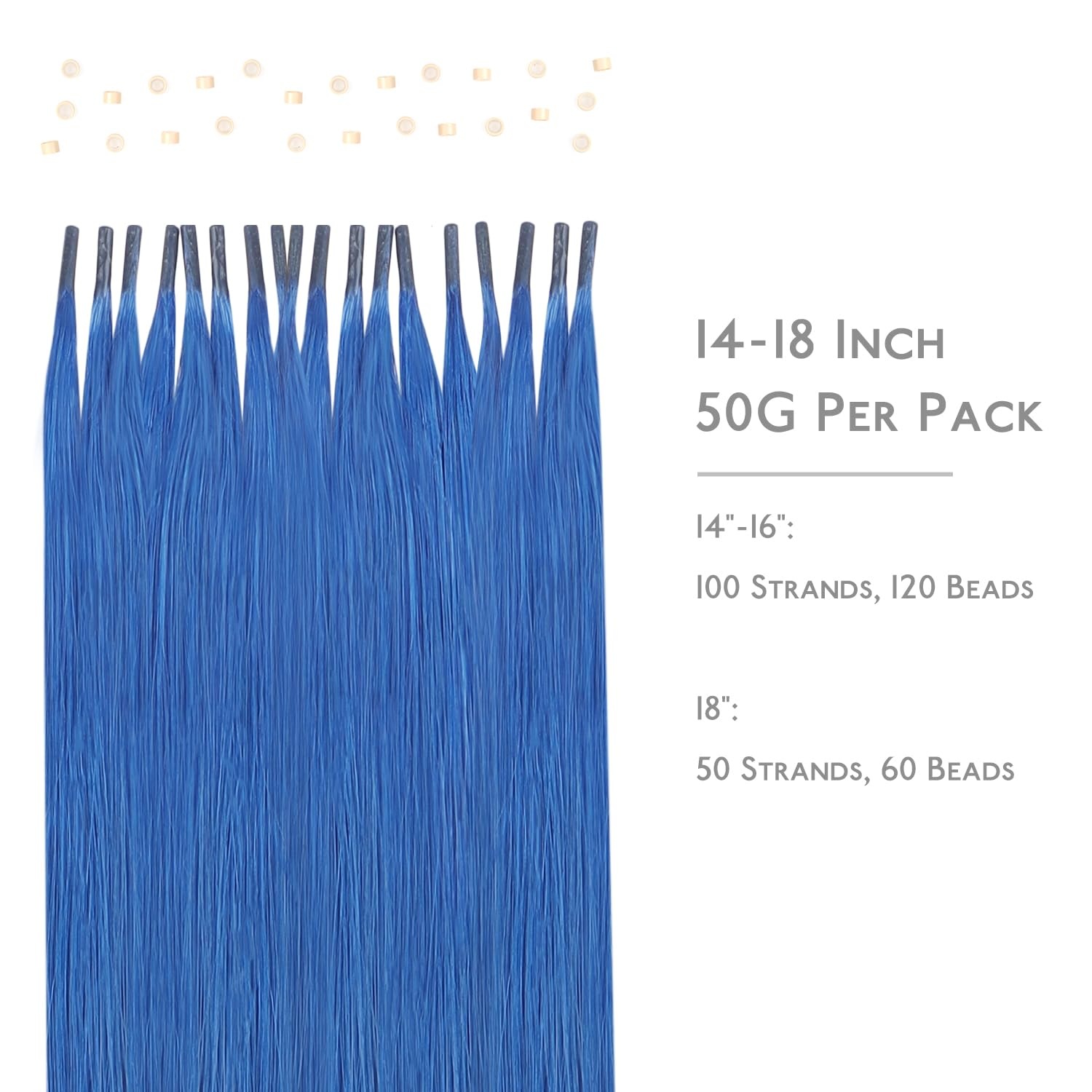 image:imageWENNALlFE Mini Flat Tip Hair Extensions Human Hair 50g 60s 16 Inch Light Blonde Highlighted Golden Blonde Remy Hair K Tip Hair Extensions Seamless Keratin Extensions De CabelloIBlue