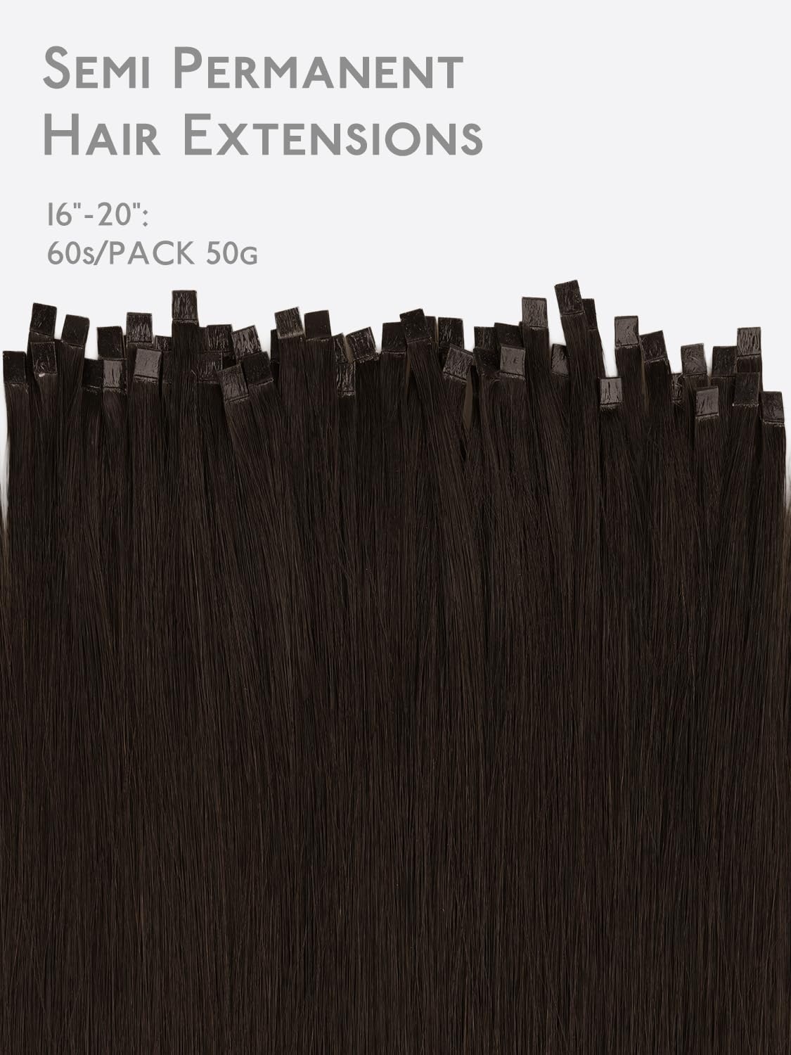 image:imageWENNALlFE Mini Flat Tip Hair Extensions Human Hair 50g 60s 16 Inch Light Blonde Highlighted Golden Blonde Remy Hair K Tip Hair Extensions Seamless Keratin Extensions De CabelloF2 Dark Brown