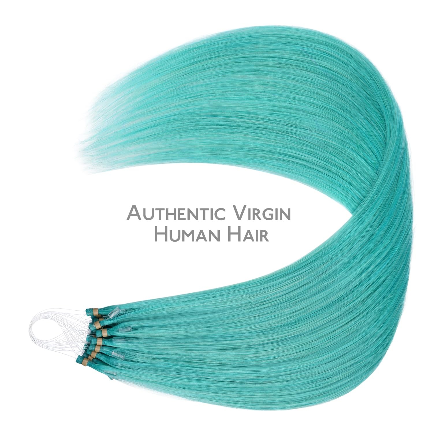 image:imageWENNALlFE Mini Flat Tip Hair Extensions Human Hair 50g 60s 16 Inch Light Blonde Highlighted Golden Blonde Remy Hair K Tip Hair Extensions Seamless Keratin Extensions De CabelloMTeal Green