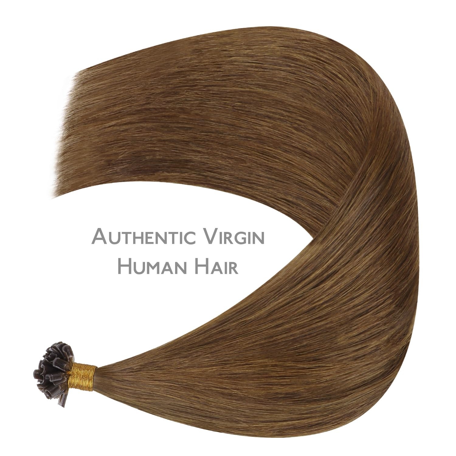 image:imageWENNALlFE Mini Flat Tip Hair Extensions Human Hair 50g 60s 16 Inch Light Blonde Highlighted Golden Blonde Remy Hair K Tip Hair Extensions Seamless Keratin Extensions De CabelloU5R Light Auburn Brown