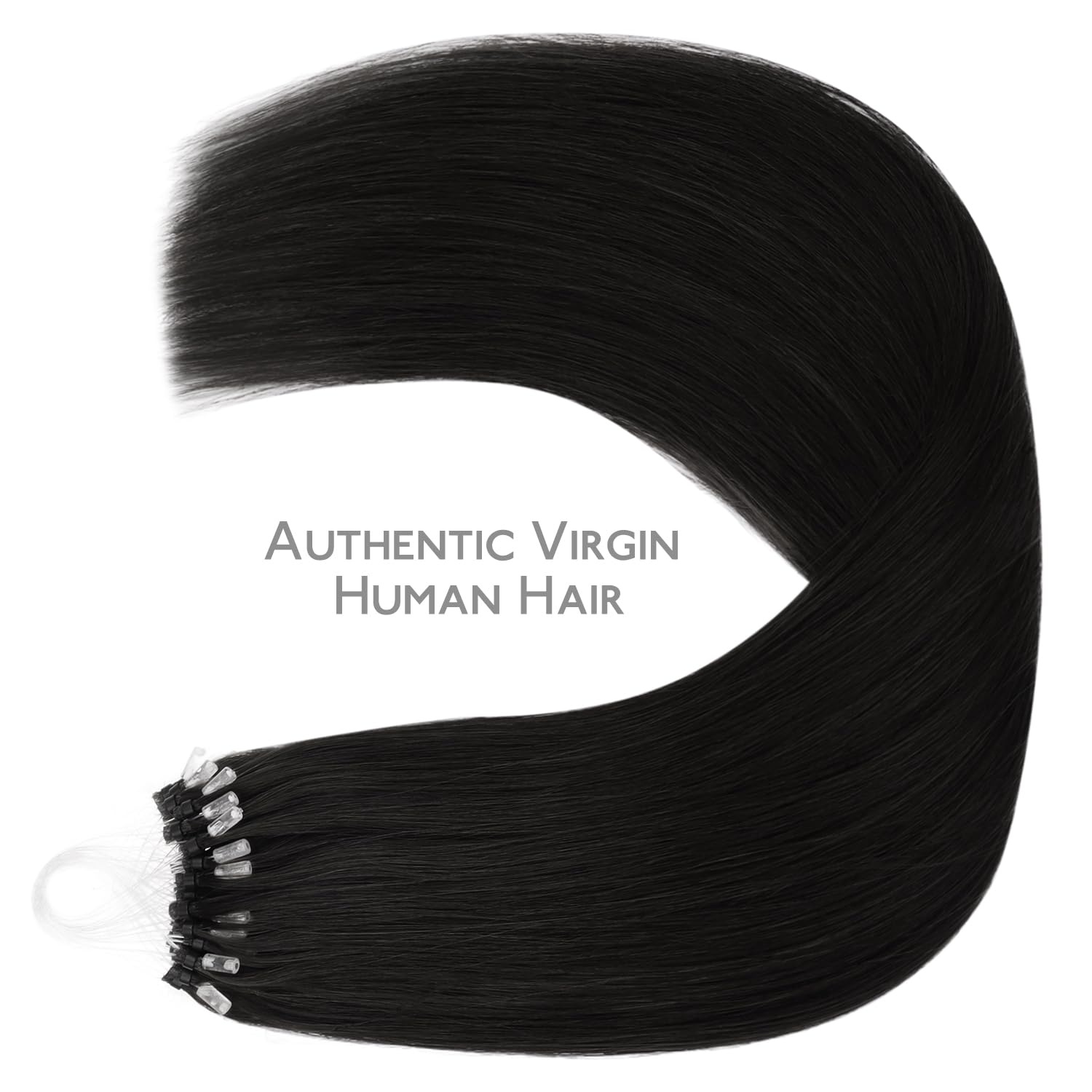 image:imageWENNALlFE Mini Flat Tip Hair Extensions Human Hair 50g 60s 16 Inch Light Blonde Highlighted Golden Blonde Remy Hair K Tip Hair Extensions Seamless Keratin Extensions De CabelloM1B Natural Black