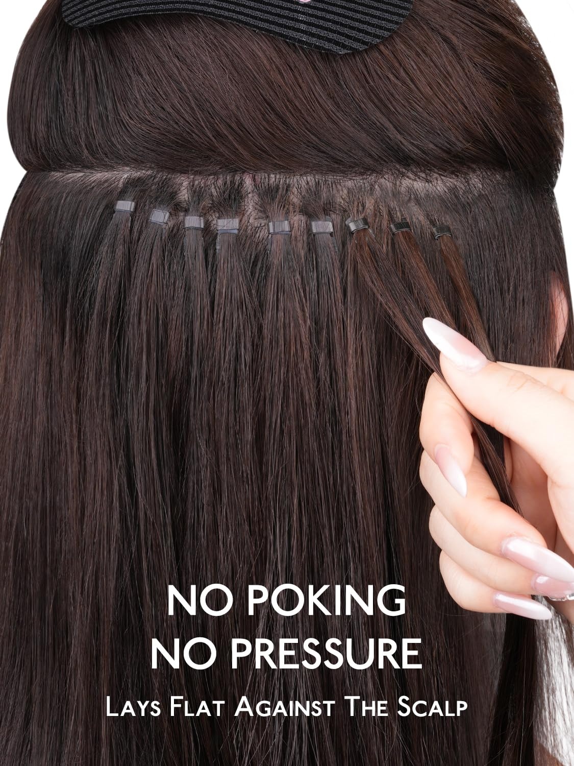 image:imageWENNALlFE Mini Flat Tip Hair Extensions Human Hair 50g 60s 16 Inch Light Blonde Highlighted Golden Blonde Remy Hair K Tip Hair Extensions Seamless Keratin Extensions De CabelloT1B Natural Black