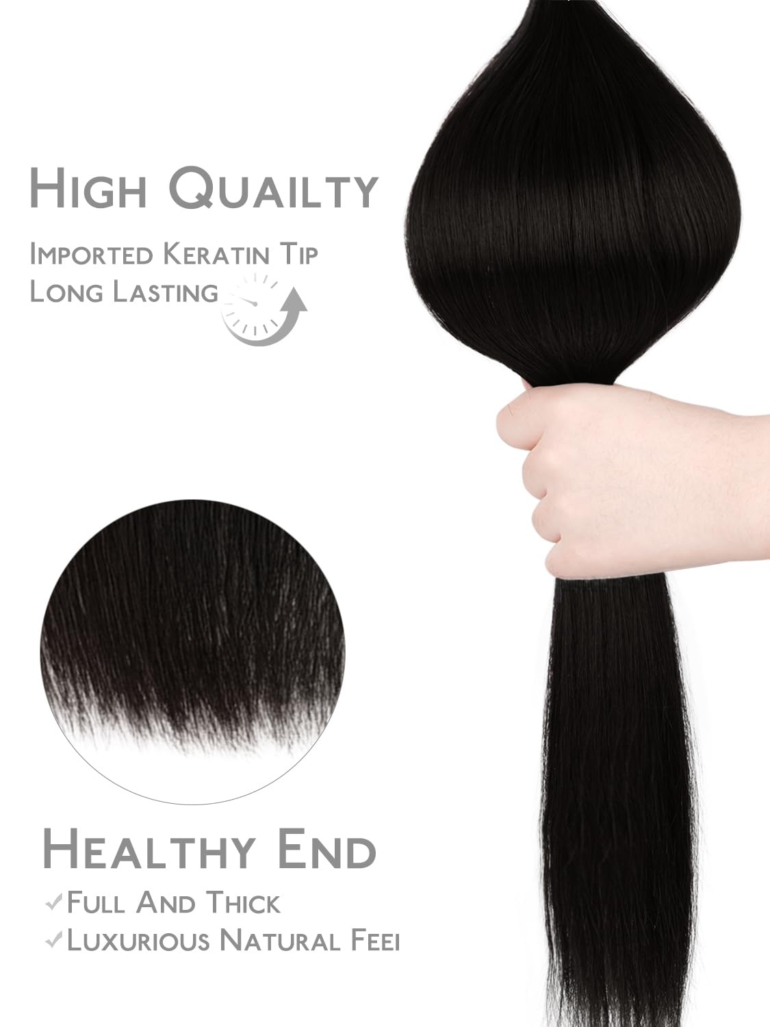image:imageWENNALlFE Mini Flat Tip Hair Extensions Human Hair 50g 60s 16 Inch Light Blonde Highlighted Golden Blonde Remy Hair K Tip Hair Extensions Seamless Keratin Extensions De CabelloF1 Jet Black