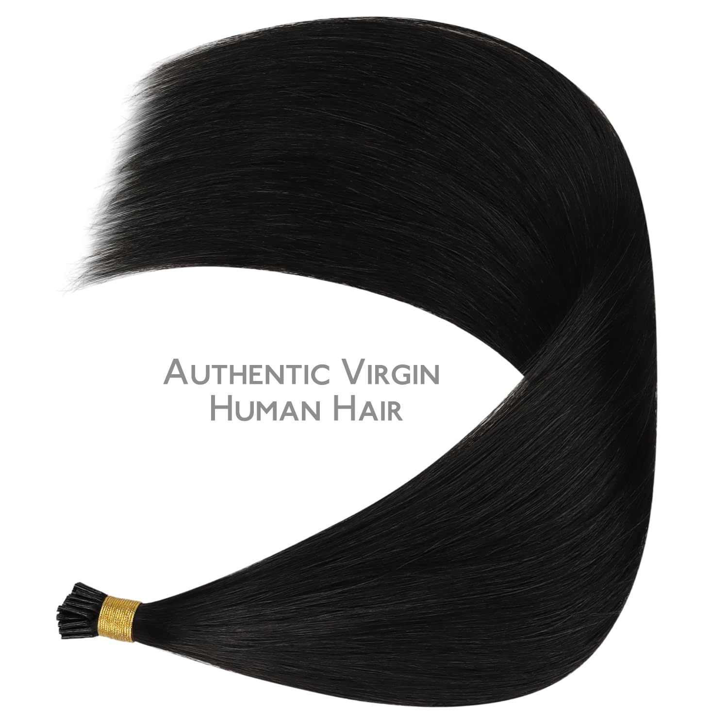 image:imageWENNALlFE Mini Flat Tip Hair Extensions Human Hair 50g 60s 16 Inch Light Blonde Highlighted Golden Blonde Remy Hair K Tip Hair Extensions Seamless Keratin Extensions De CabelloI1B Natural Black