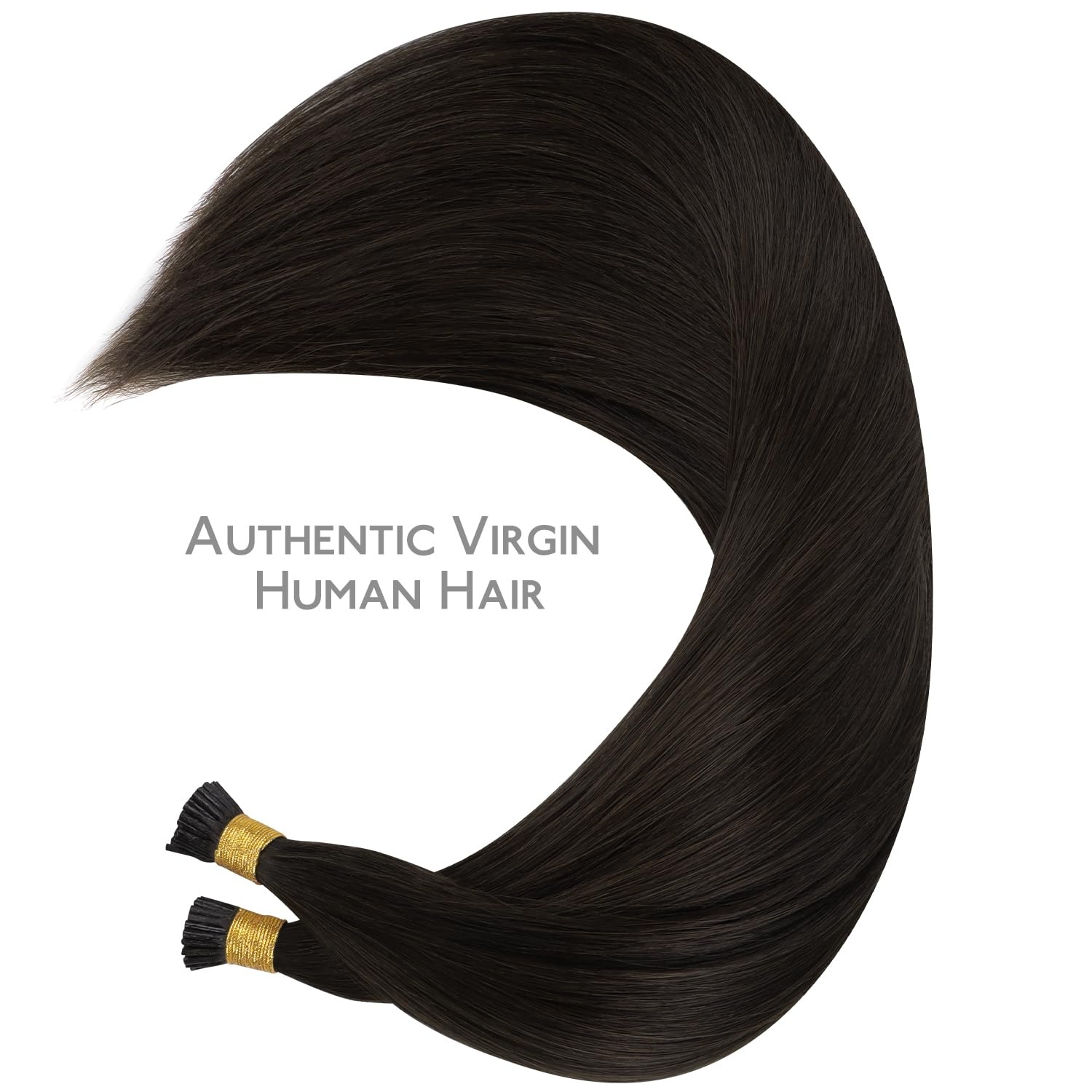 image:imageWENNALlFE Mini Flat Tip Hair Extensions Human Hair 50g 60s 16 Inch Light Blonde Highlighted Golden Blonde Remy Hair K Tip Hair Extensions Seamless Keratin Extensions De CabelloI2 Dark Brown