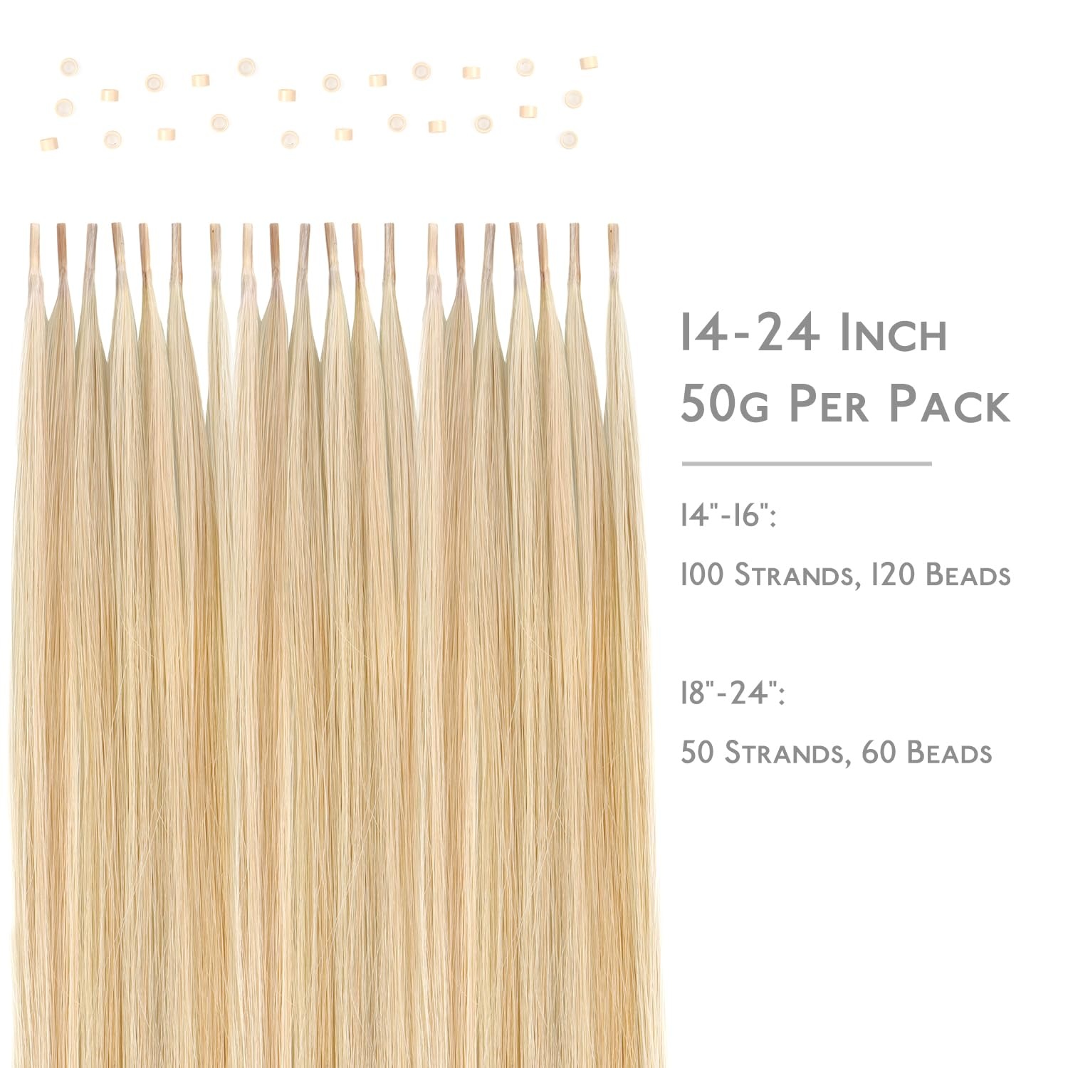 image:imageWENNALlFE Mini Flat Tip Hair Extensions Human Hair 50g 60s 16 Inch Light Blonde Highlighted Golden Blonde Remy Hair K Tip Hair Extensions Seamless Keratin Extensions De CabelloI18A613A Dirty Blonde Highlighted Bleach Blonde