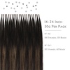 WENNALlFE Mini Flat Tip Hair Extensions Human Hair, 50g 60s 16 Inch Light Blonde Highlighted Golden Blonde Remy Hair K Tip Hair Extensions Seamless Keratin Extensions De Cabello(I-#2/6/2 Balayage Dark Brown Mixed Chestnut Brown)