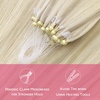 WENNALlFE Mini Flat Tip Hair Extensions Human Hair, 50g 60s 16 Inch Light Blonde Highlighted Golden Blonde Remy Hair K Tip Hair Extensions Seamless Keratin Extensions De Cabello(M-#17A/60A Ash Blonde Highlighted Platinum Blonde)