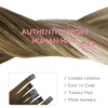 WENNALlFE Mini Flat Tip Hair Extensions Human Hair, 50g 60s 16 Inch Light Blonde Highlighted Golden Blonde Remy Hair K Tip Hair Extensions Seamless Keratin Extensions De Cabello(U-#3/8/613 Ombre Walnut Brown to Ash Brown and Bleach Blonde)
