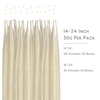 WENNALlFE Mini Flat Tip Hair Extensions Human Hair, 50g 60s 16 Inch Light Blonde Highlighted Golden Blonde Remy Hair K Tip Hair Extensions Seamless Keratin Extensions De Cabello(I-#17A/60A Ash Blonde Highlighted Platinum Blonde)